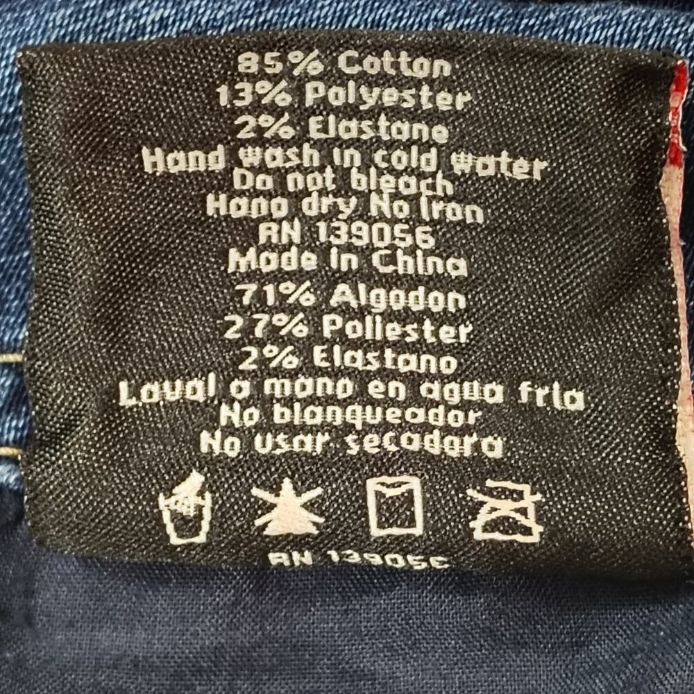 Real Tree Jeans Womens Size 31 Blue Mid Rise Stretch Slim Straight Cut Denim - Picture 9 of 16